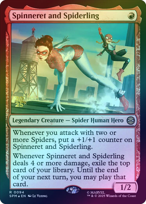 Spinneret and Spiderling - Prerelease Promo (Foil) (PSPM)