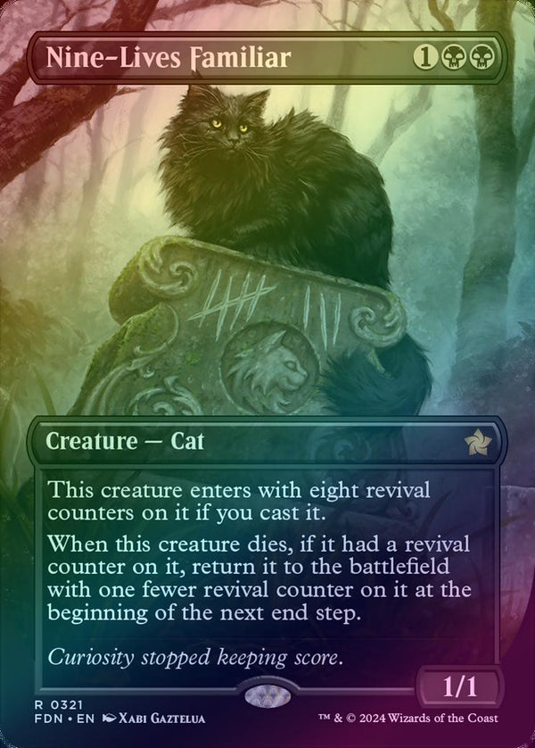 Nine-Lives Familiar - Borderless (Foil) (FDN)
