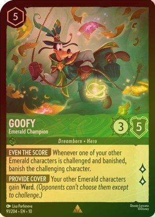 Goofy (Emerald Champion) - 91/204 - Rare (Foil)