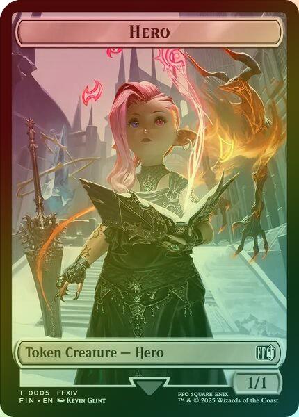 Hero (005) // Copy (001) Token (Foil) (TFIN)