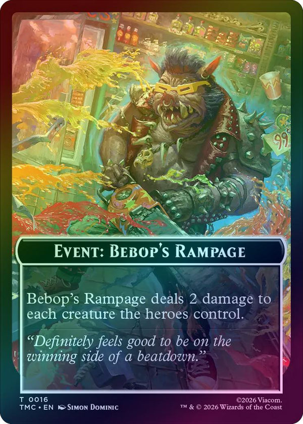 Event: Bebop's Rampage Token (Foil) (TTMC)