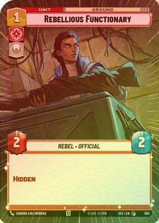 Rebellious Functionary (Hyperspace Foil) - 902 - Common (Foil)