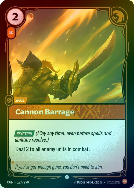 Cannon Barrage - 127/298 - Common (Foil)