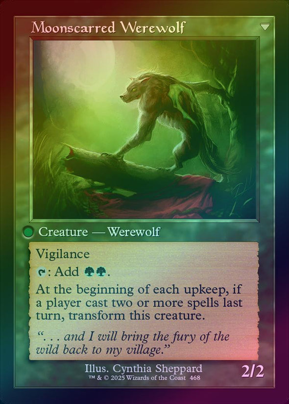 Scorned Villager // Moonscarred Werewolf - Retro Frame (Foil) (INR)