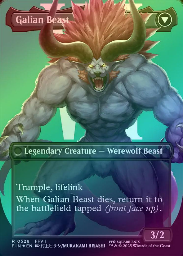 Vincent Valentine // Galian Beast - Borderless (Surge Foil) (FIN)