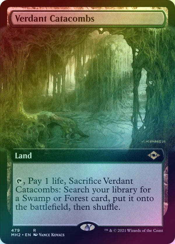 Verdant Catacombs - Extended Art (Foil) (MH2)