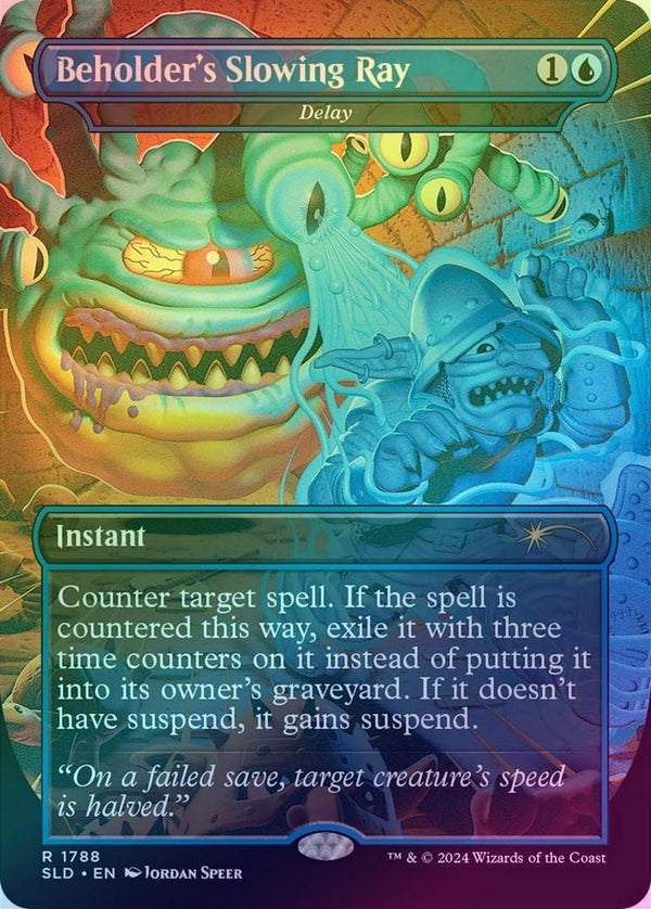 Beholder's Slowing Ray // Delay - Death is in the Eye of the Beholder (Rainbow Foil) (SLD)