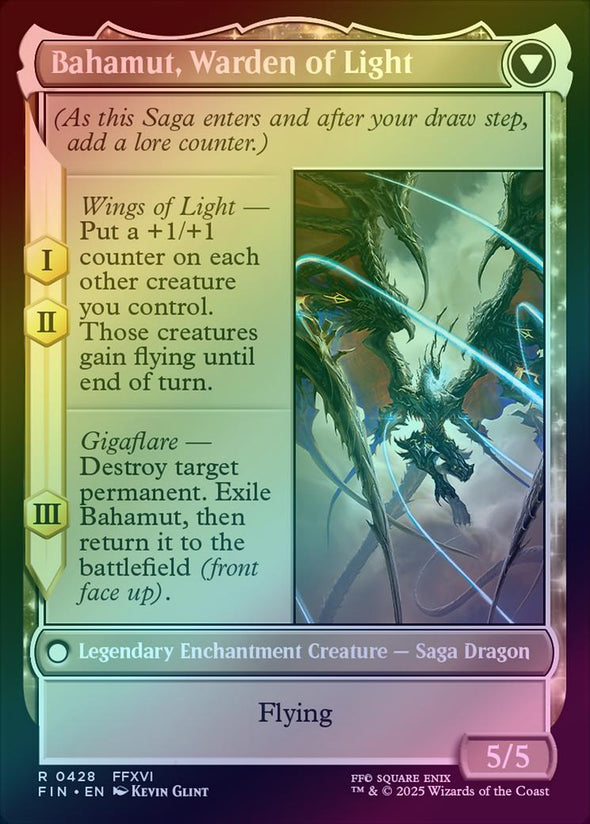 Dion, Bahamut's Dominant // Bahamut, Warden of Light - Extended Art (Foil) (FIN)