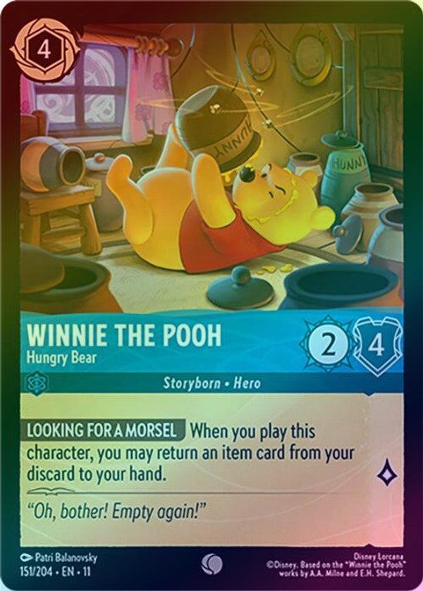 Winnie the Pooh (Hungry Bear) - 151/204 - Common (Foil)