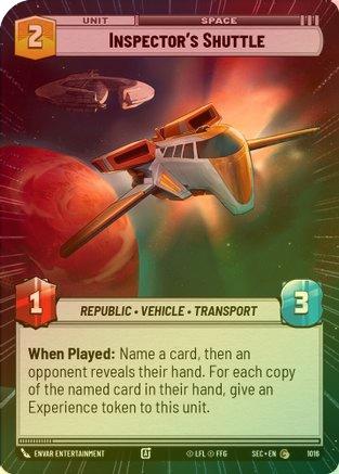 Inspector's Shuttle (Hyperspace Foil) - 1016 - Common (Foil)