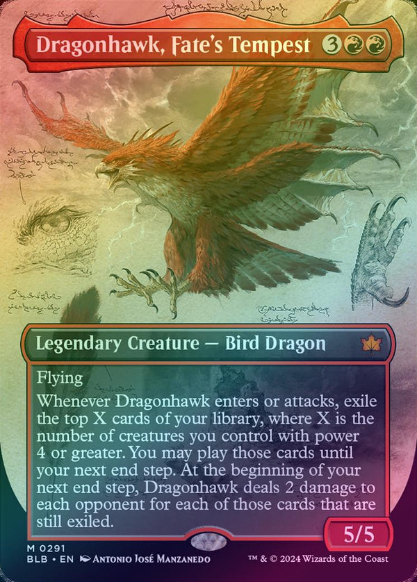 Dragonhawk, Fate's Tempest - Borderless (Foil) (BLB)