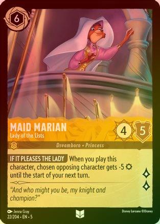 Maid Marian (Lady of the Lists) - 22/204 - Uncommon (Foil)