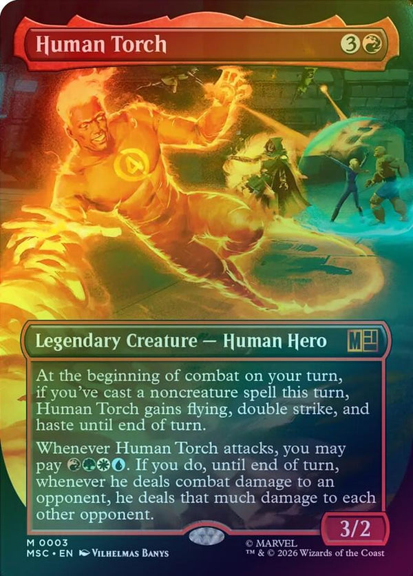 Human Torch - Borderless (Foil) (MSC)