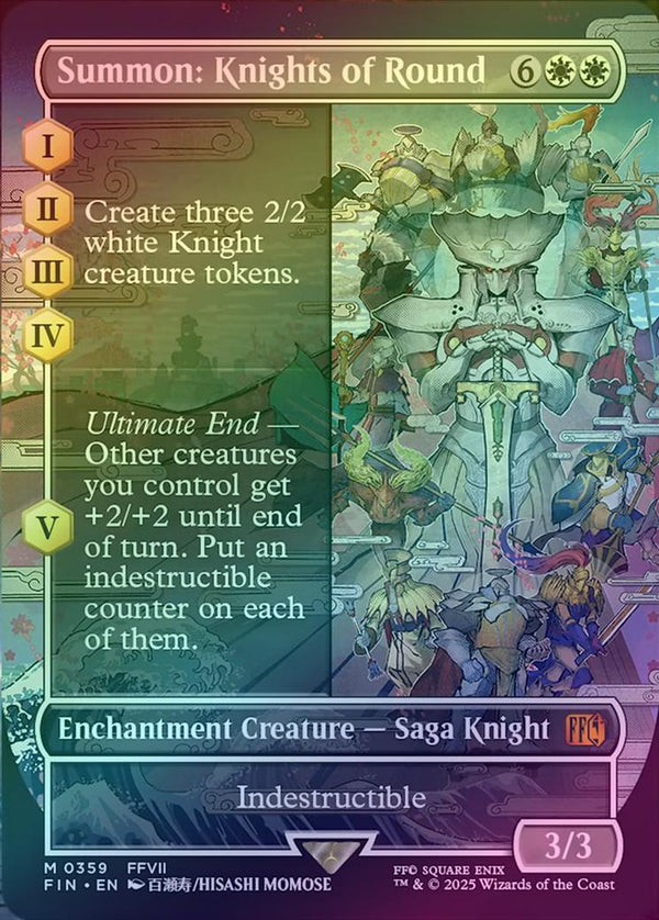Summon: Knights of Round - Borderless (Foil) (FIN)