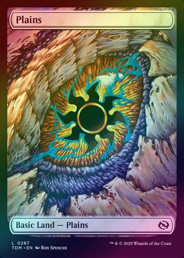 Plains - Dragon's Eye Full Art (287) (Foil) (TDM)
