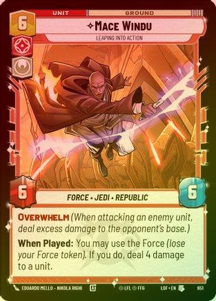 Mace Windu - Leaping into Action - 651 - Uncommon (Foil)