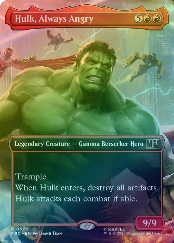 Hulk, Always Angry - Borderless Scene: Heroes United (Foil) (MSC)