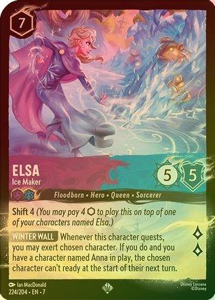 Elsa (Ice Maker) - 224/204 - Super Rare (Foil) (Palace Heist)