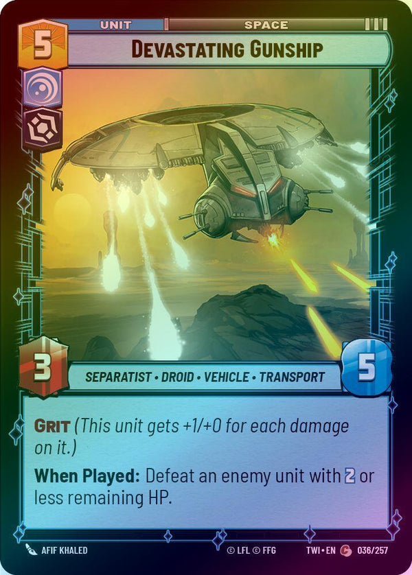 Devastating Gunship - 036/257 - Common (Foil)
