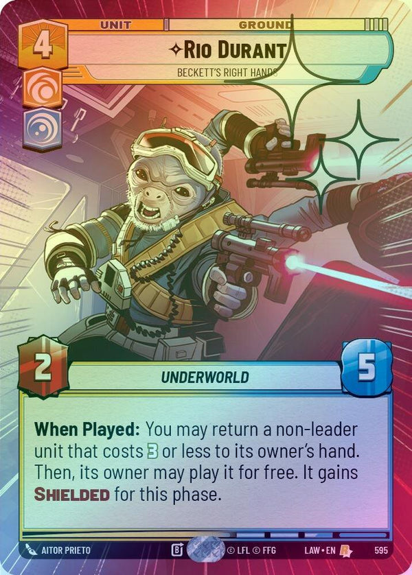 Rio Durant - Beckett's Right Hands (Hyperspace Foil) - 595 - Rare (Foil)