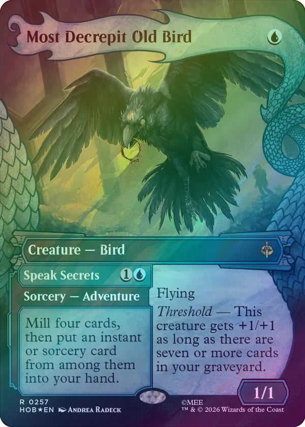 Most Decrepit Old Bird // Speak Secrets - Dragon Hoard Frame (Surge Foil) (HOB) (Pre-Order)