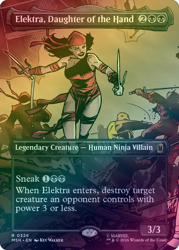 Elektra, Daughter of the Hand - Borderless Scene (Foil) (MSH) (Pre-Order)