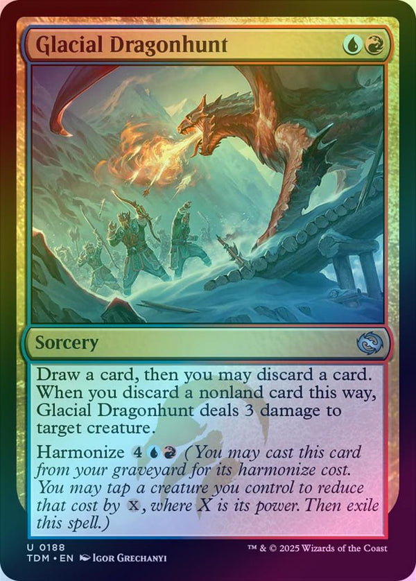 Glacial Dragonhunt (Foil) (TDM)