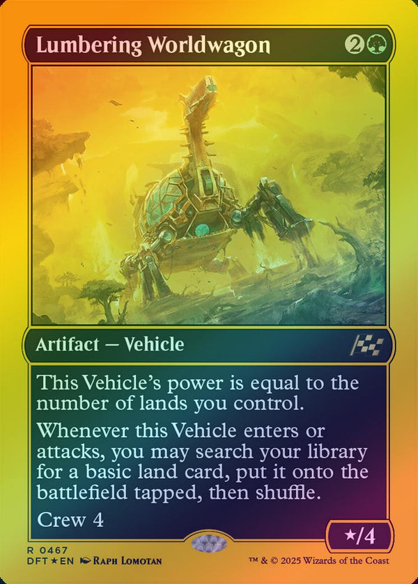 Lumbering Worldwagon (First-Place Foil) (DFT)