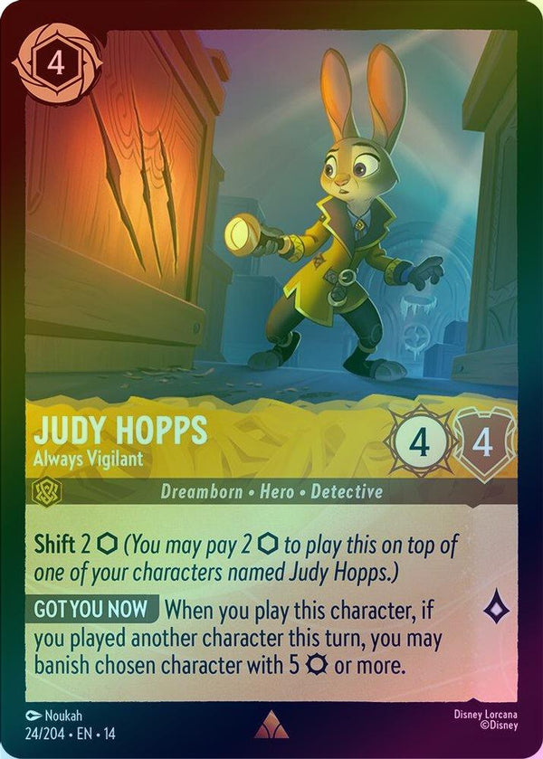Judy Hopps (Always Vigilant) - 24/204 - Rare (Foil)