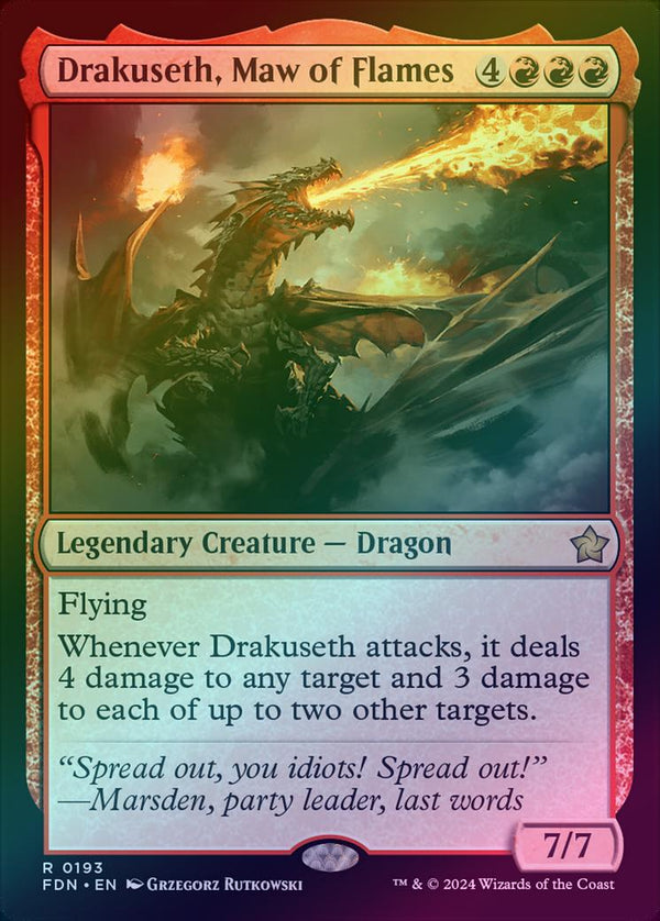 Drakuseth, Maw of Flames (Foil) (FDN)