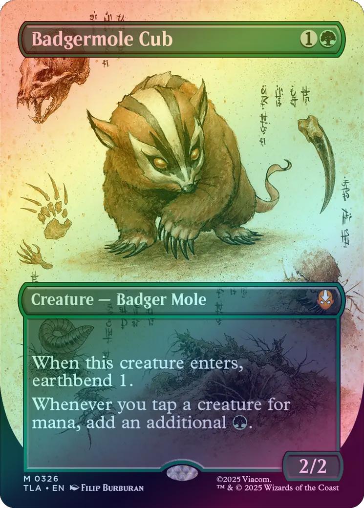 Badgermole Cub クリーチャーカード MTG 英語 Foil 401 Games Canada - Badgermole Cub - Borderless Field Notes (Foil