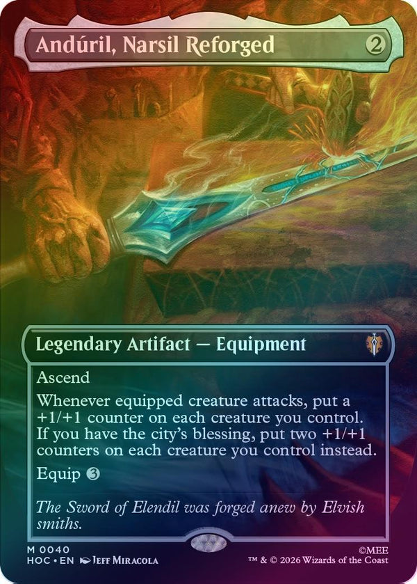 Andúril, Narsil Reforged - Borderless (Foil) (HOC)