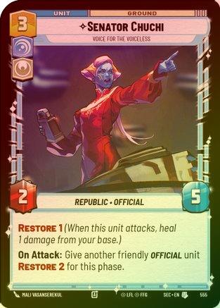 Senator Chuchi - Voice for the Voiceless (Foil) - 555 - Uncommon (Foil)