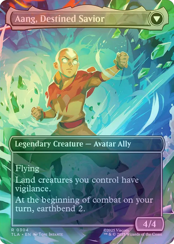Aang, at the Crossroads // Aang, Destined Savior - Borderless Scene (Foil) (TLA)