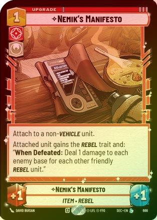 Nemik's Manifesto (Foil) - 666 - Legendary (Foil)