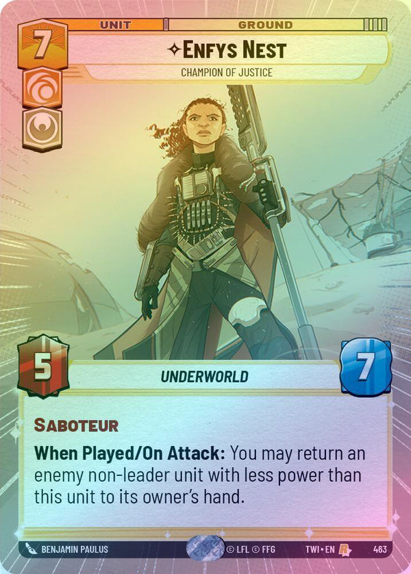 Enfys Nest - Champion of Justice (Hyperspace) - 463 - Rare (Foil)