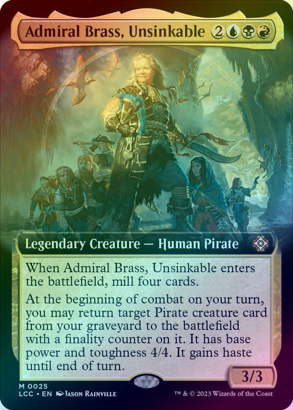 Admiral Brass, Unsinkable - Extended Art (Foil) (LCC)