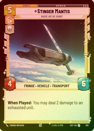 Stinger Mantis - Where Are We Going? - 700 - Uncommon (Foil)