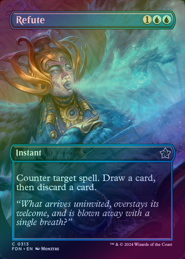 Refute - Borderless (Foil) (FDN)