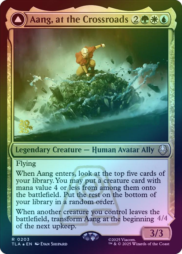 Aang, at the Crossroads // Aang, Destined Savior - Prerelease Promo (Foil) (PTLA)