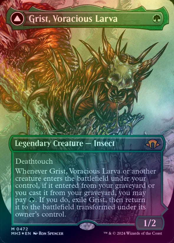 Grist, Voracious Larva // Grist, the Plague Swarm - Borderless (Textured Foil) (MH3)