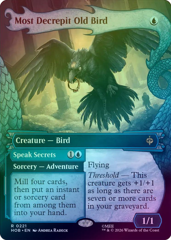 Most Decrepit Old Bird // Speak Secrets - Dragon Hoard Frame (Foil) (HOB) (Pre-Order)
