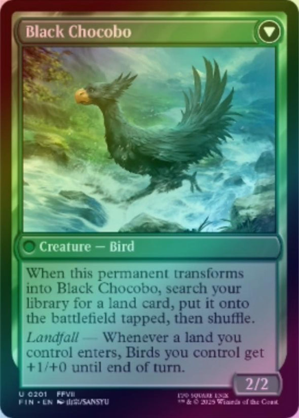 Sidequest: Raise a Chocobo // Black Chocobo (Foil) (FIN)
