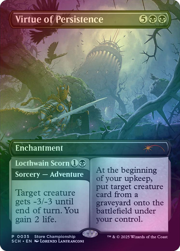 Virtue of Persistence // Locthwain Scorn - Store Championship Promo (Foil) (SCH)