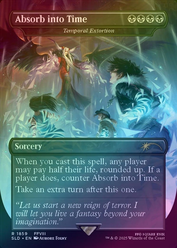 Absorb into Time // Temporal Extortion - Secret Lair x FINAL FANTASY: Game Over (Rainbow Foil) (SLD)