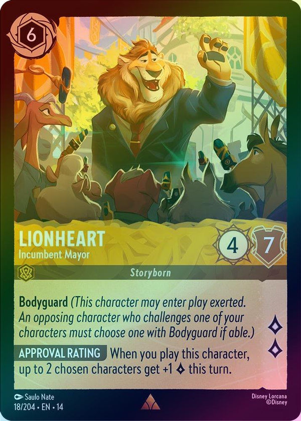 Lionheart (Incumbent Mayor) - 18/204 - Rare (Foil)