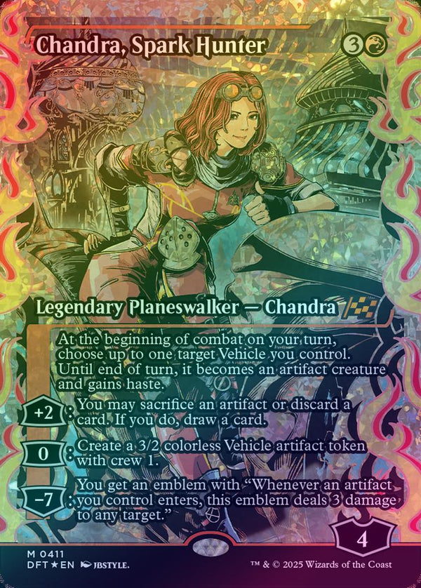 Chandra, Spark Hunter - Japan Showcase - English Language (Fracture Foil) (DFT)
