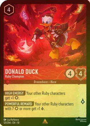 Donald Duck (Ruby Champion) - 121/204 - Rare (Foil)