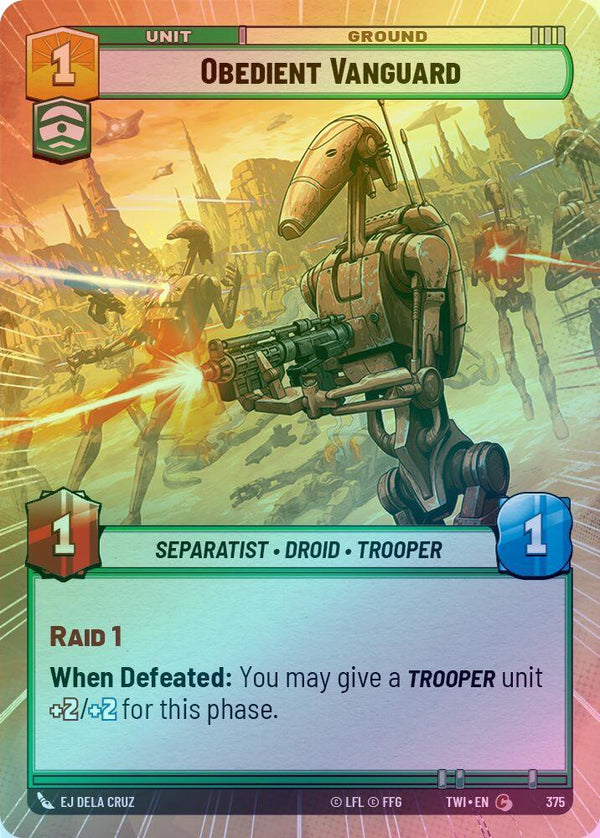 Obedient Vanguard (Hyperspace) - 375 - Common (Foil)