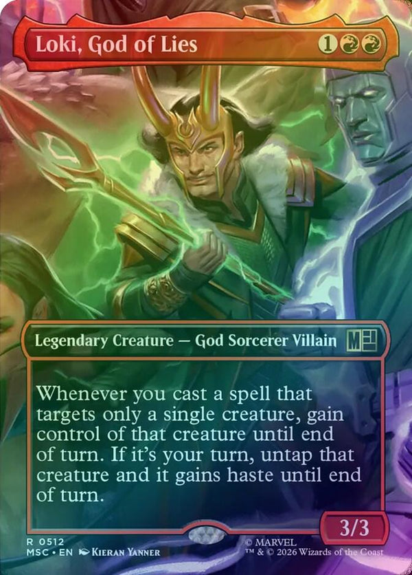 Loki, God of Lies - Borderless Scene: Villains Unleashed (Foil) (MSC)